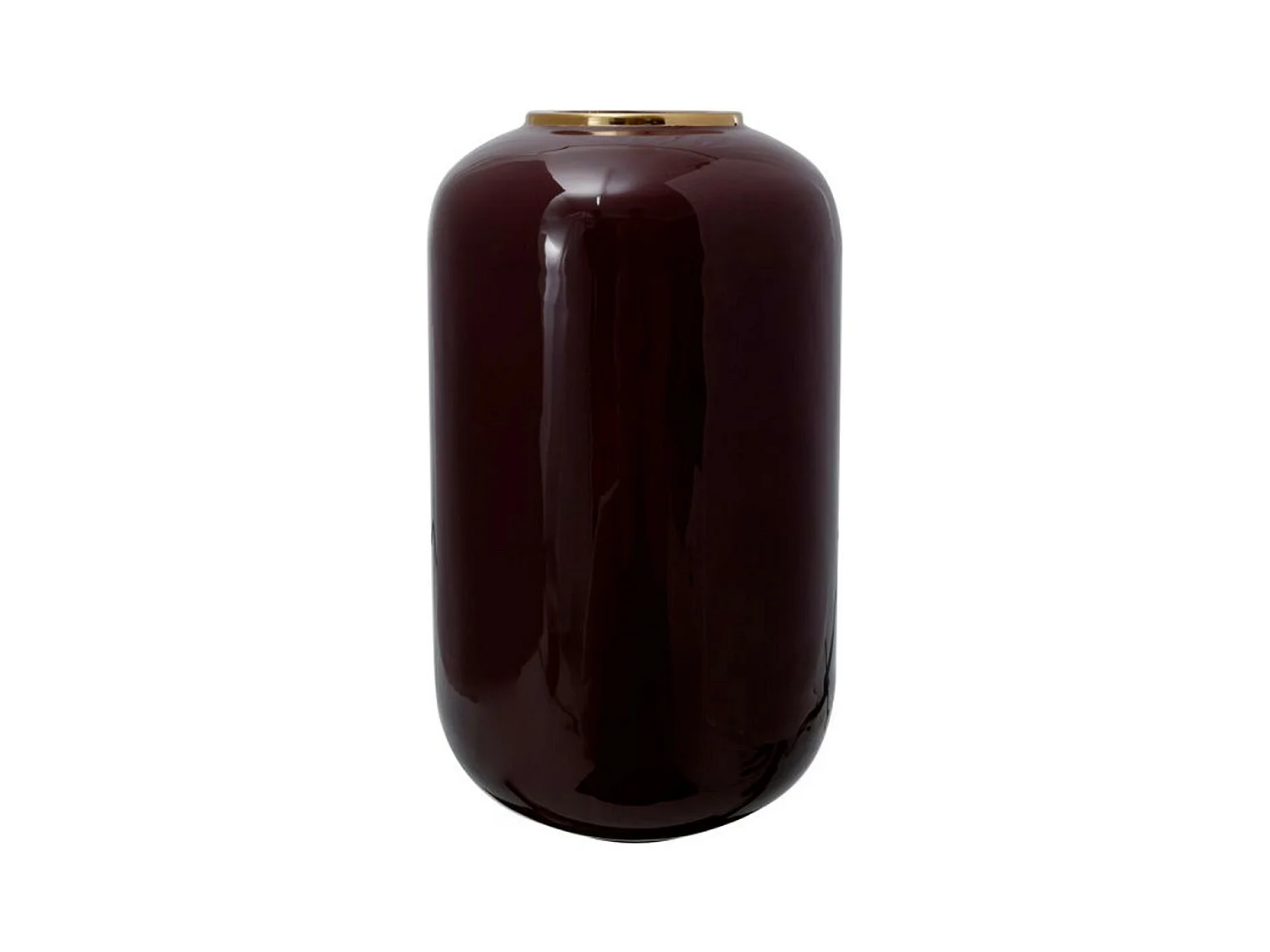 Vase Rond Déco "Somyu" 48cm Bordeaux & Or