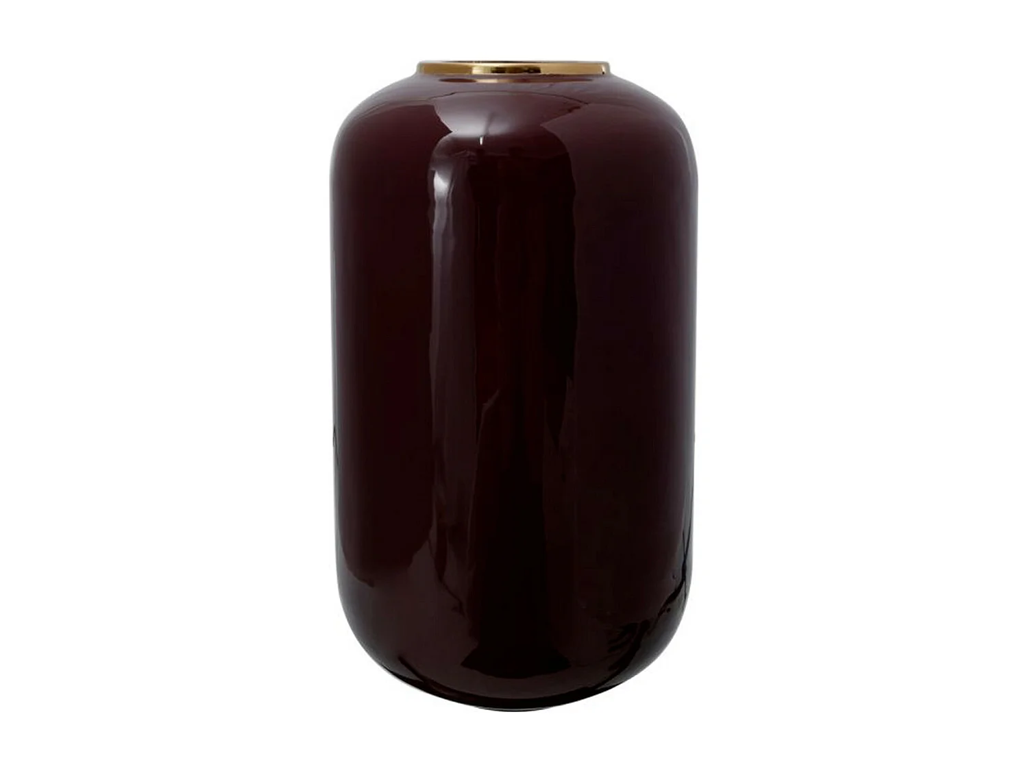 Vase Rond Déco "Somyu" 48cm Bordeaux & Or