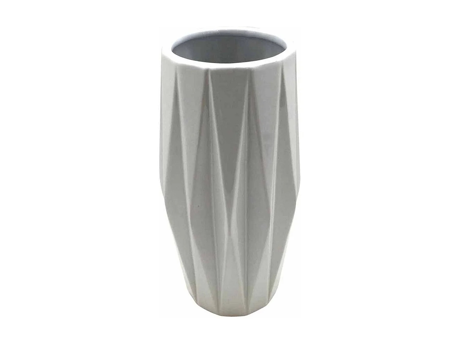 Vase Déco en Céramique "Origami" 24cm Blanc