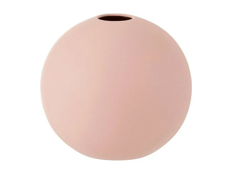 Vase Design "Boule Céramique" 25cm Rose Pastel
