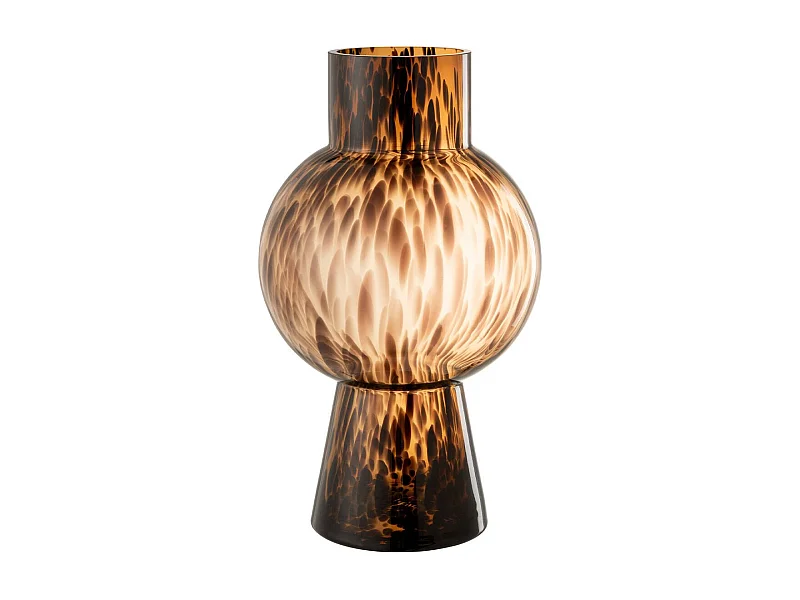 Vase Boule en Verre Design "Poiso" 46cm Marron