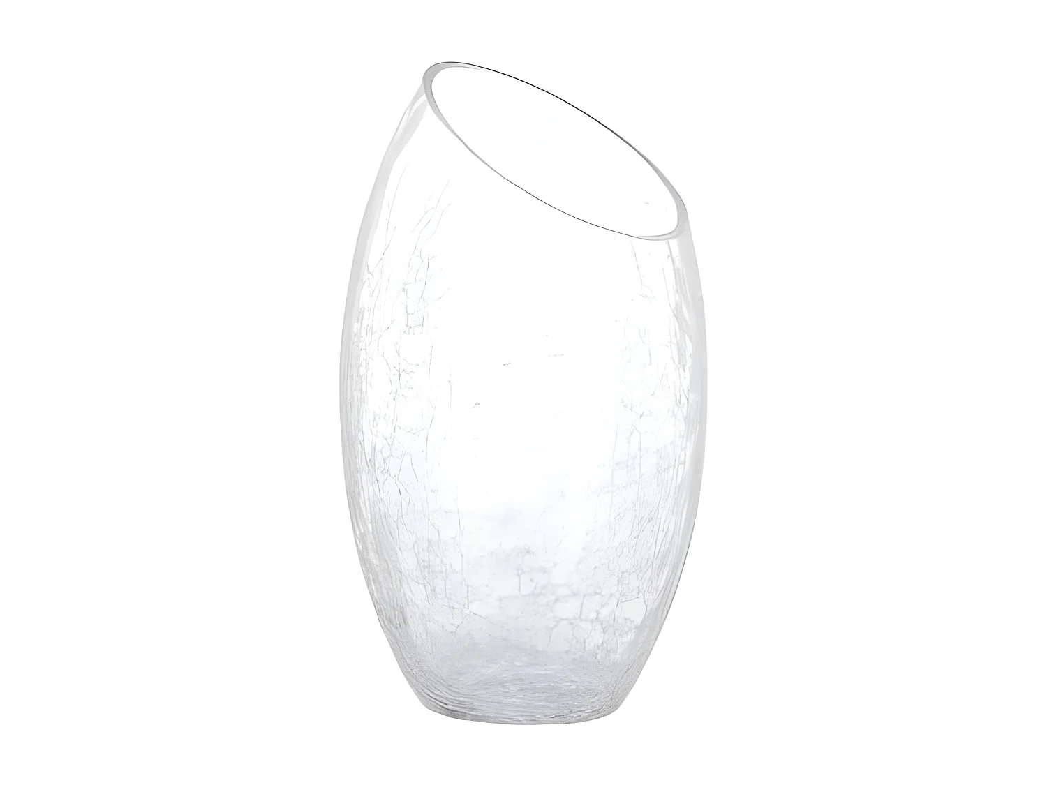 Vase en Verre "Craquelé" 23cm Transparent