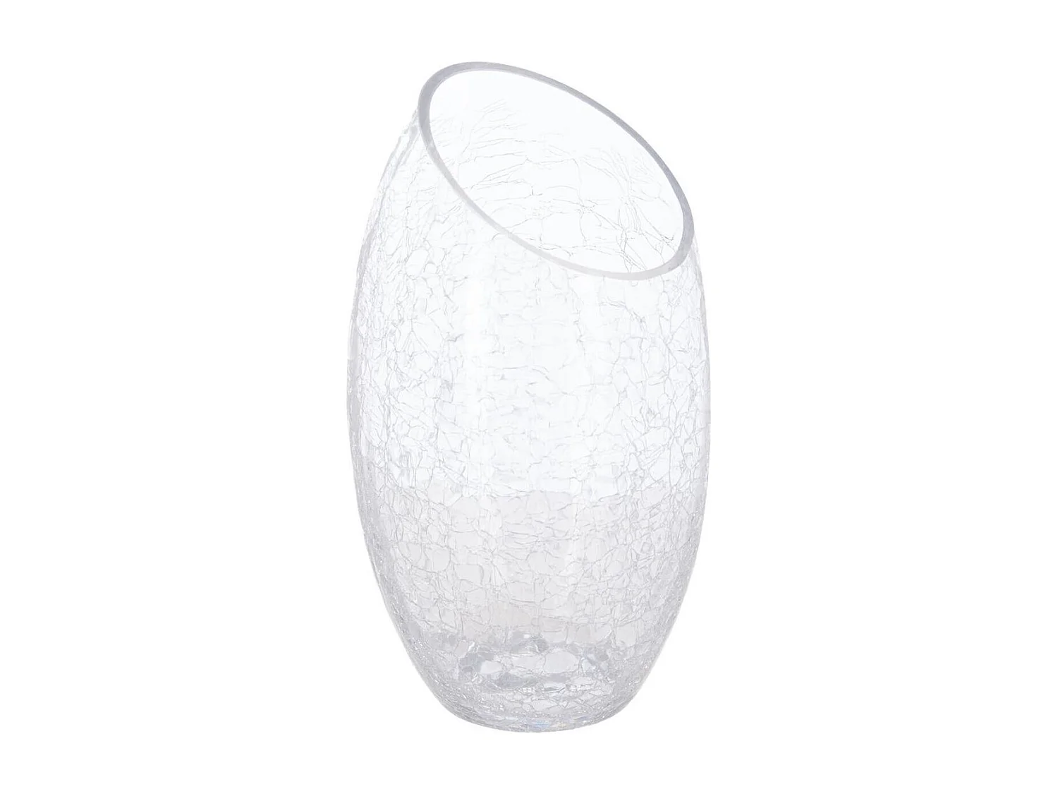Vase en Verre "Craquelé" 23cm Transparent