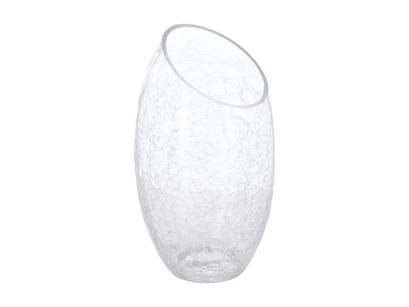 Vase en Verre "Craquelé" 23cm Transparent