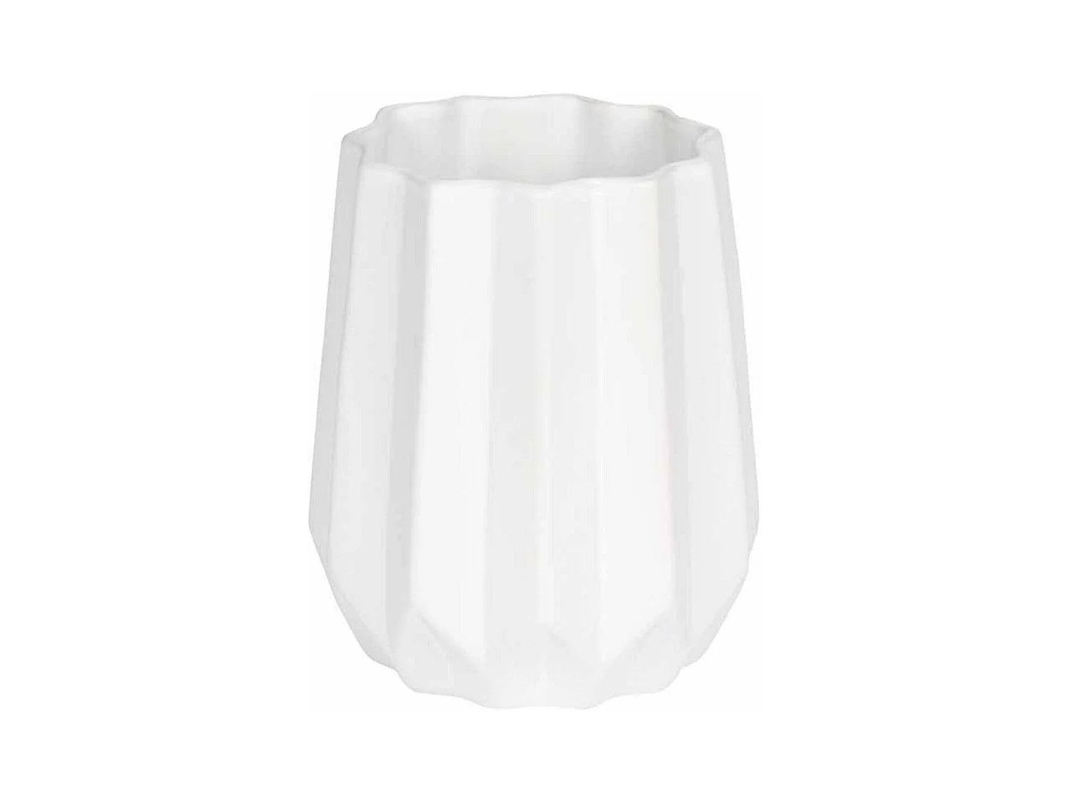 Vase Déco en Céramique "Origami" 15cm Blanc