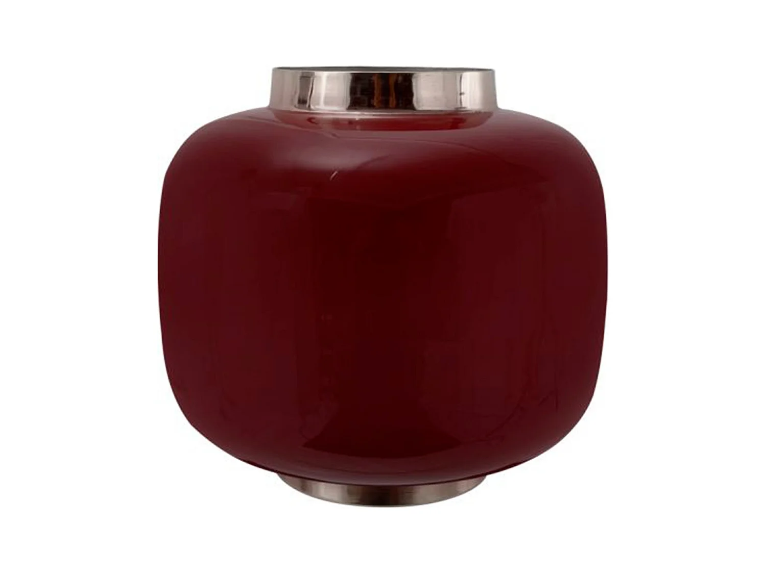 Vase Rond Design "Typo" 20m Prune & Argent