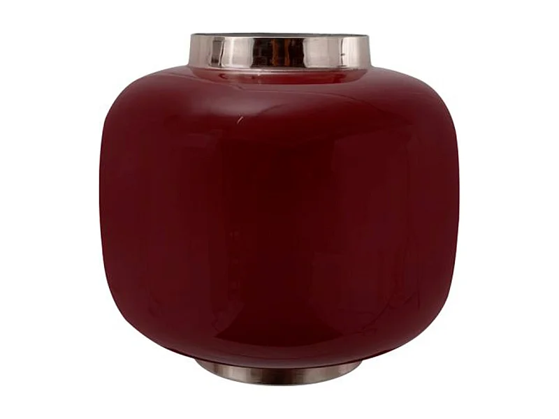 Vase Rond Design "Typo" 20m Prune & Argent