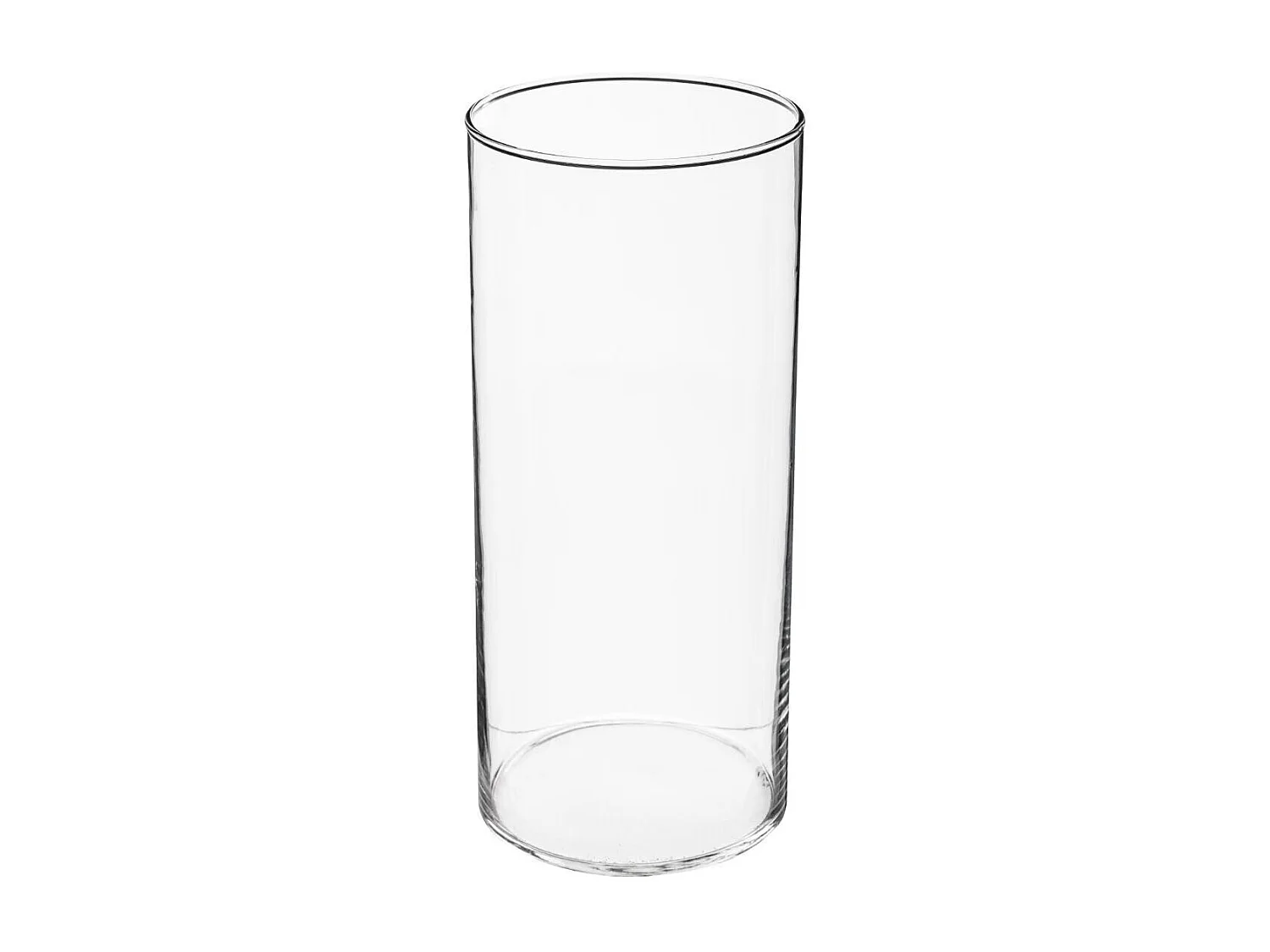 Vase Cylindrique en Verre 30cm Transparent