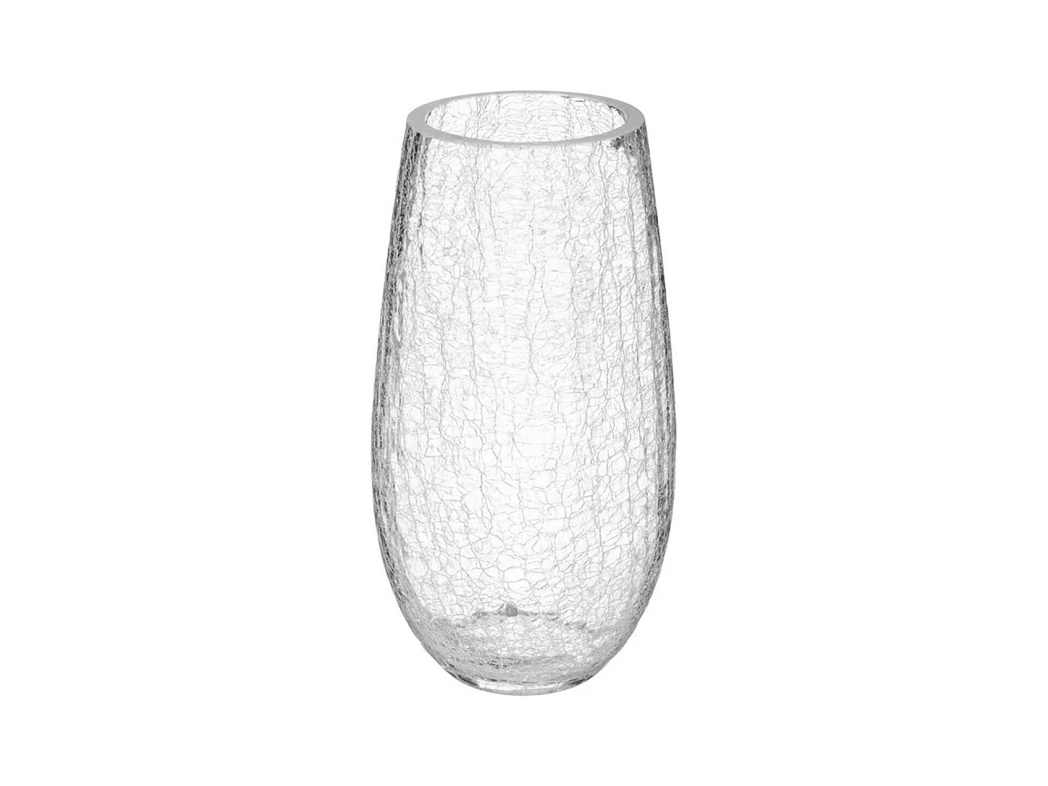 Vase Bombe Craquelé "'Léon" 27cm Transparent
