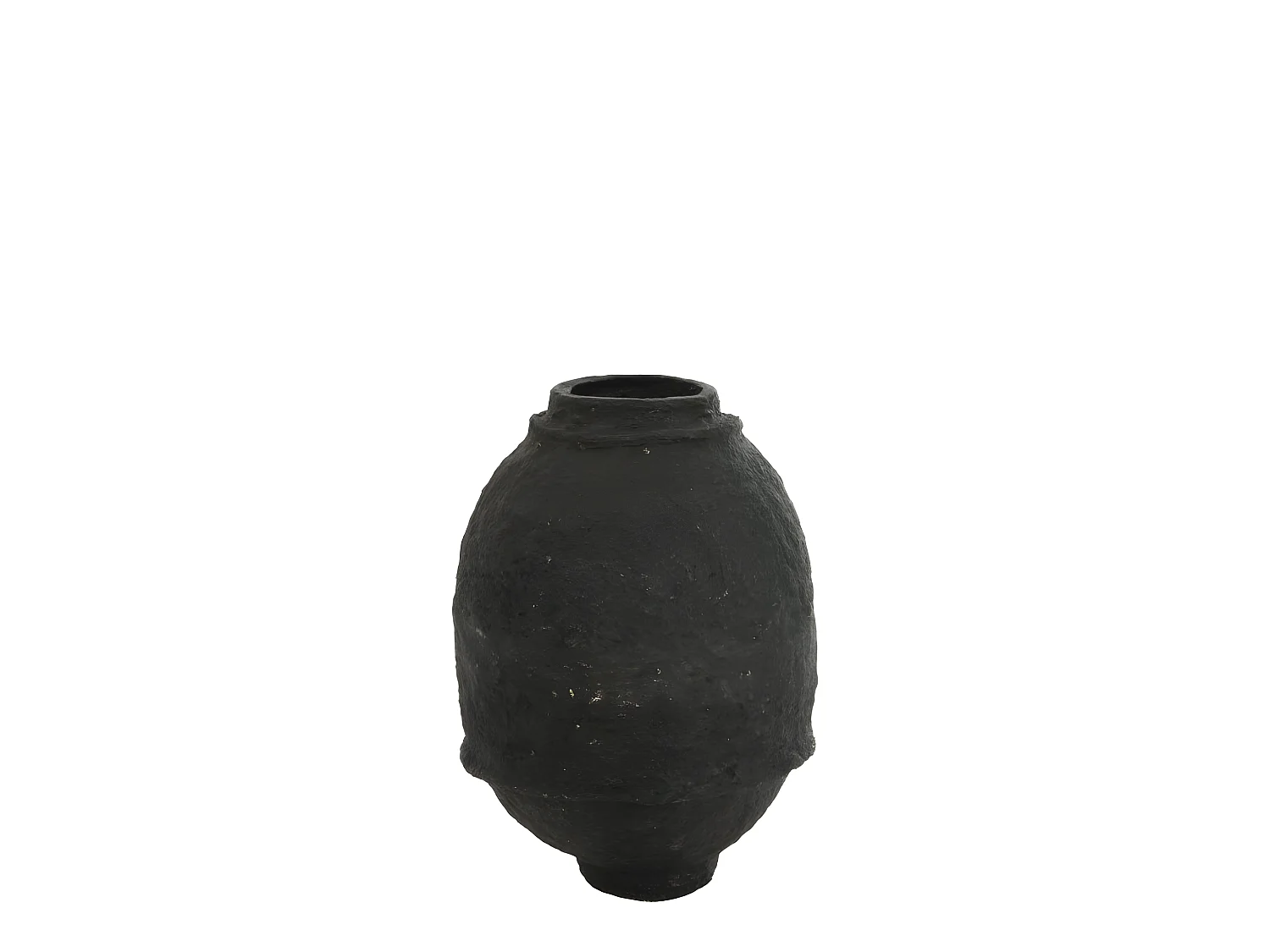 Jarrón de papel maché negro de 43x43x60 cm