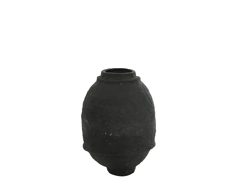 Vase Design "Papier Mâché" 60cm Noir