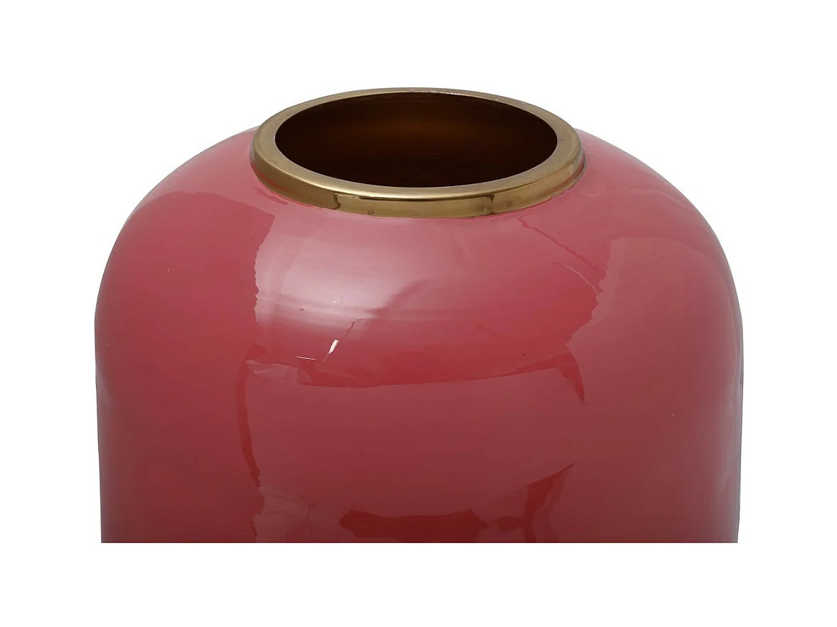 Vase Design "Touna" 69cm Corail & Or