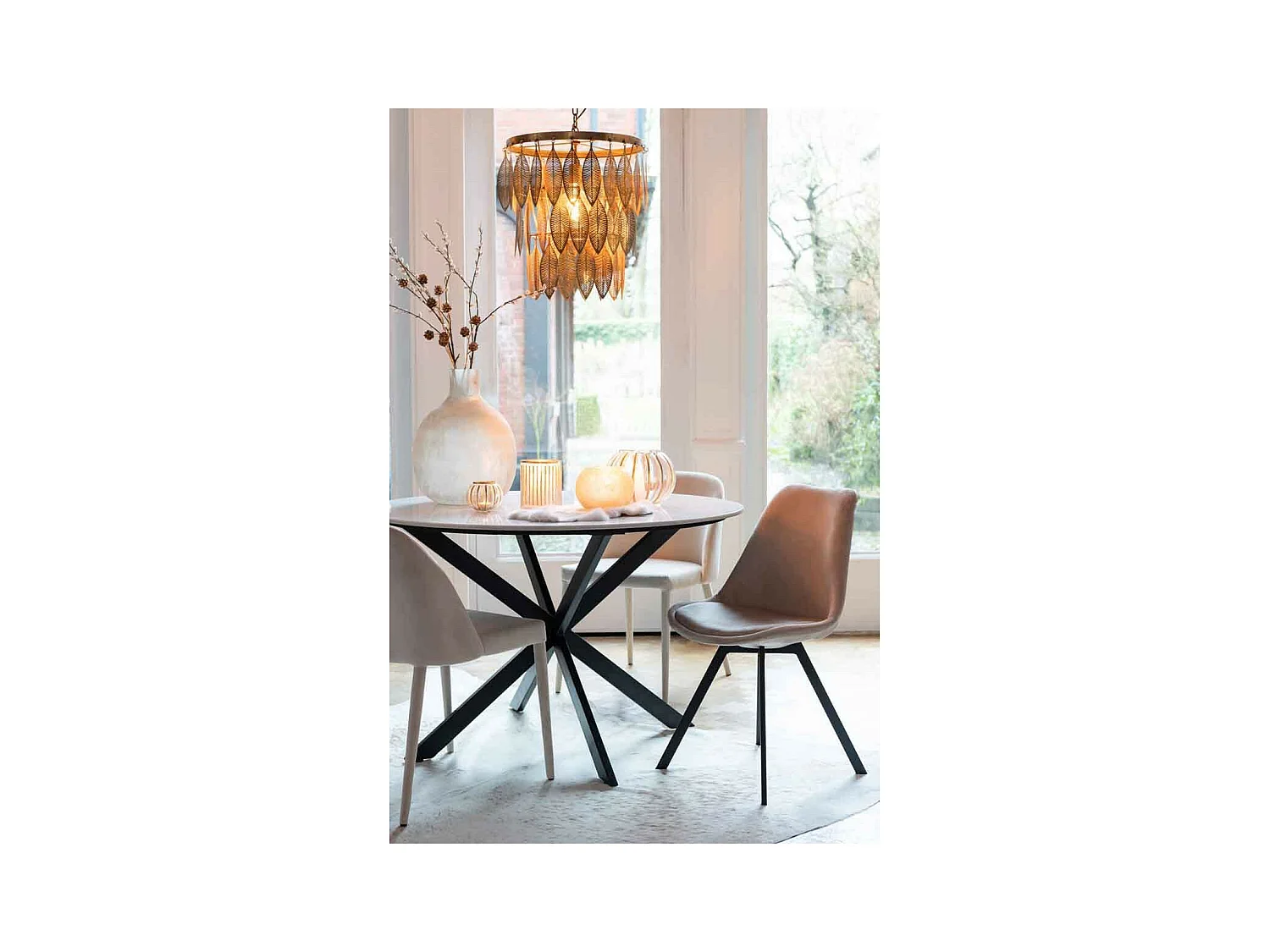 Vase Rond Design en Verre "Soda" 18cm Or