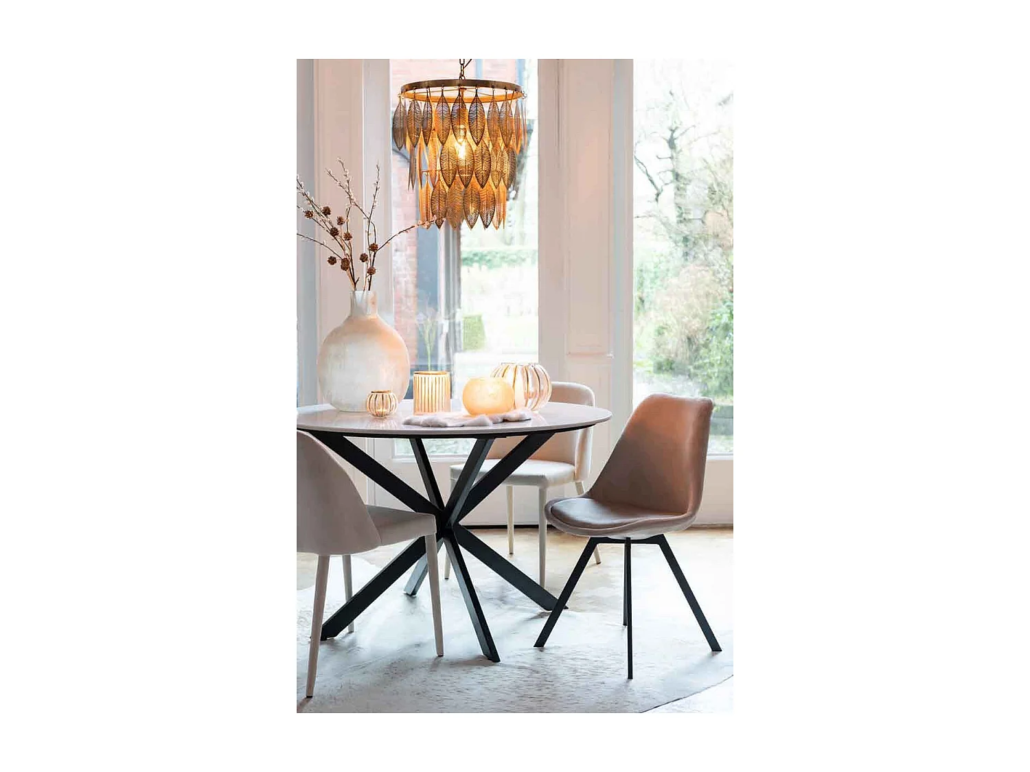 Vase Rond Design en Verre "Soda" 18cm Or