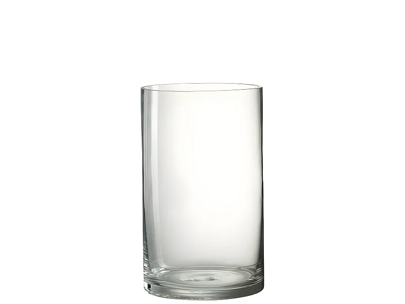 Vaso cilindrico in vetro trasparente 15x15x25.5 cm