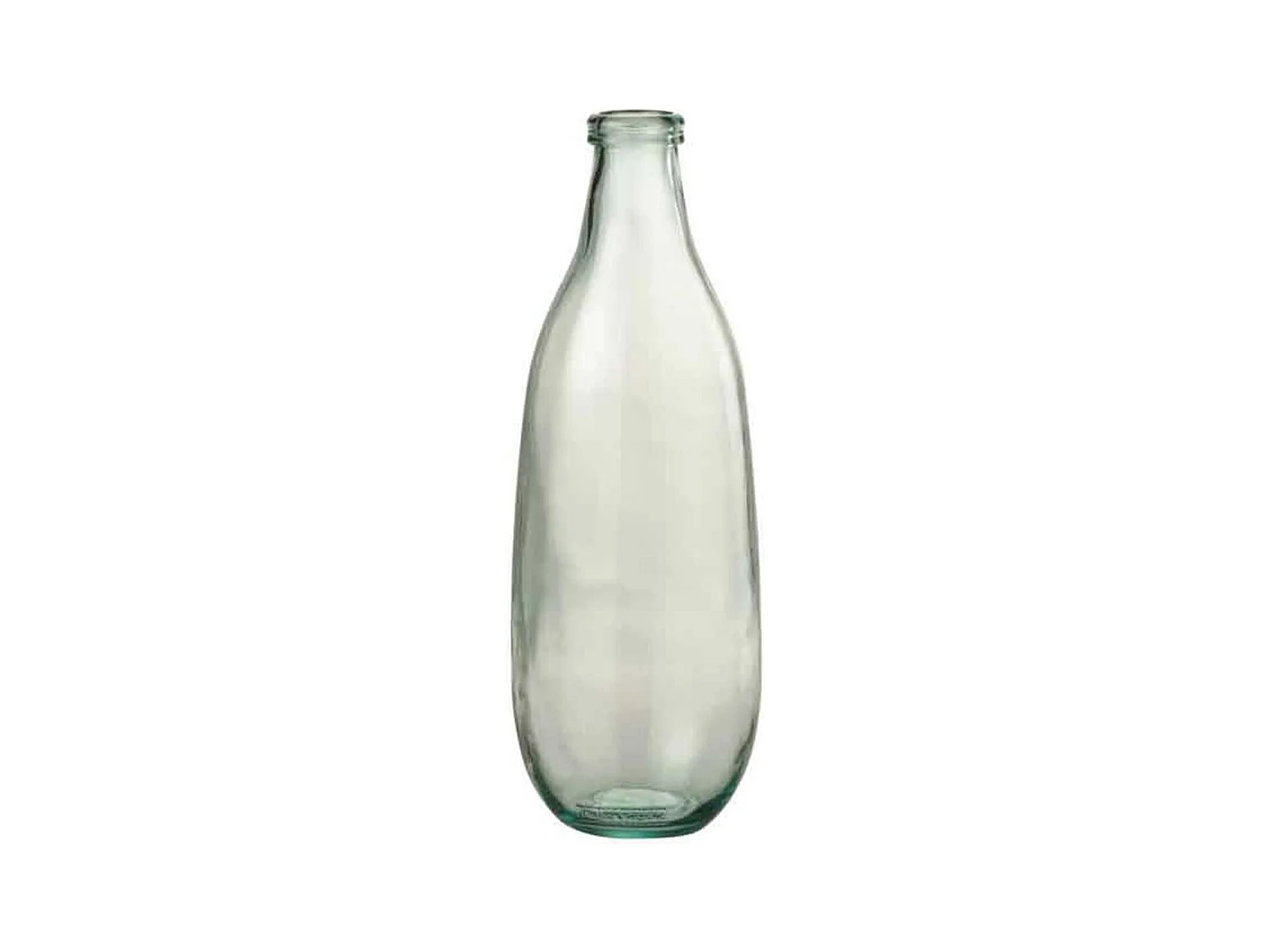 Vase Design en Verre "Bouteille" 41cm Transparent