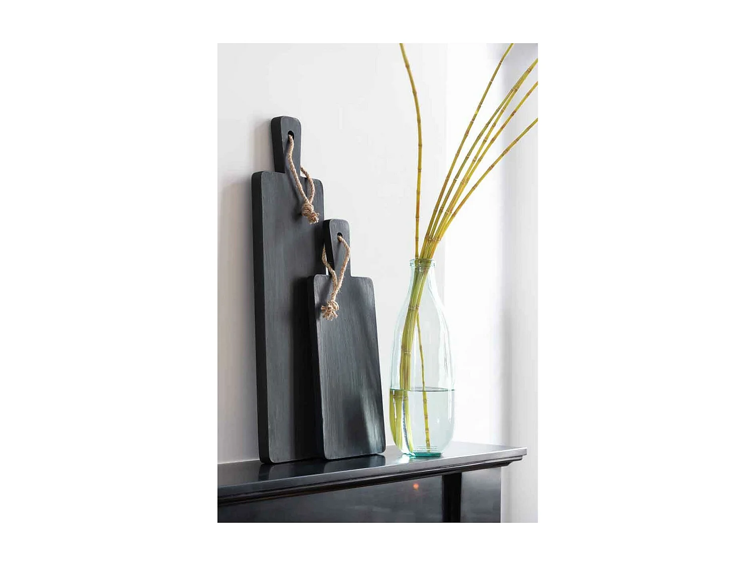 Vase Design en Verre "Bouteille" 41cm Transparent