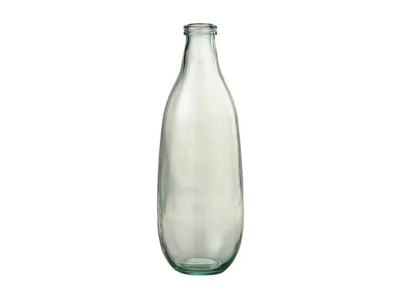 Vase Design en Verre "Bouteille" 41cm Transparent