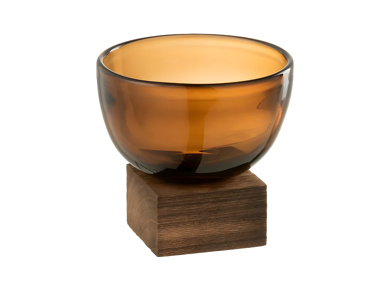 Vase sur Pied Design "Bezu" 12cm Marron