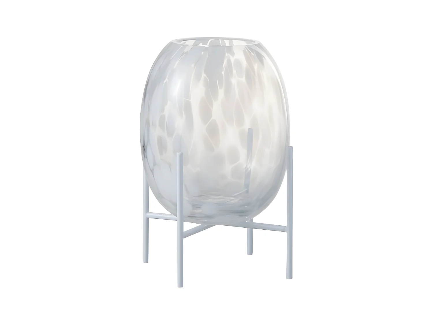 Vase sur Pied Design "Pois Déco" 23cm Transparent