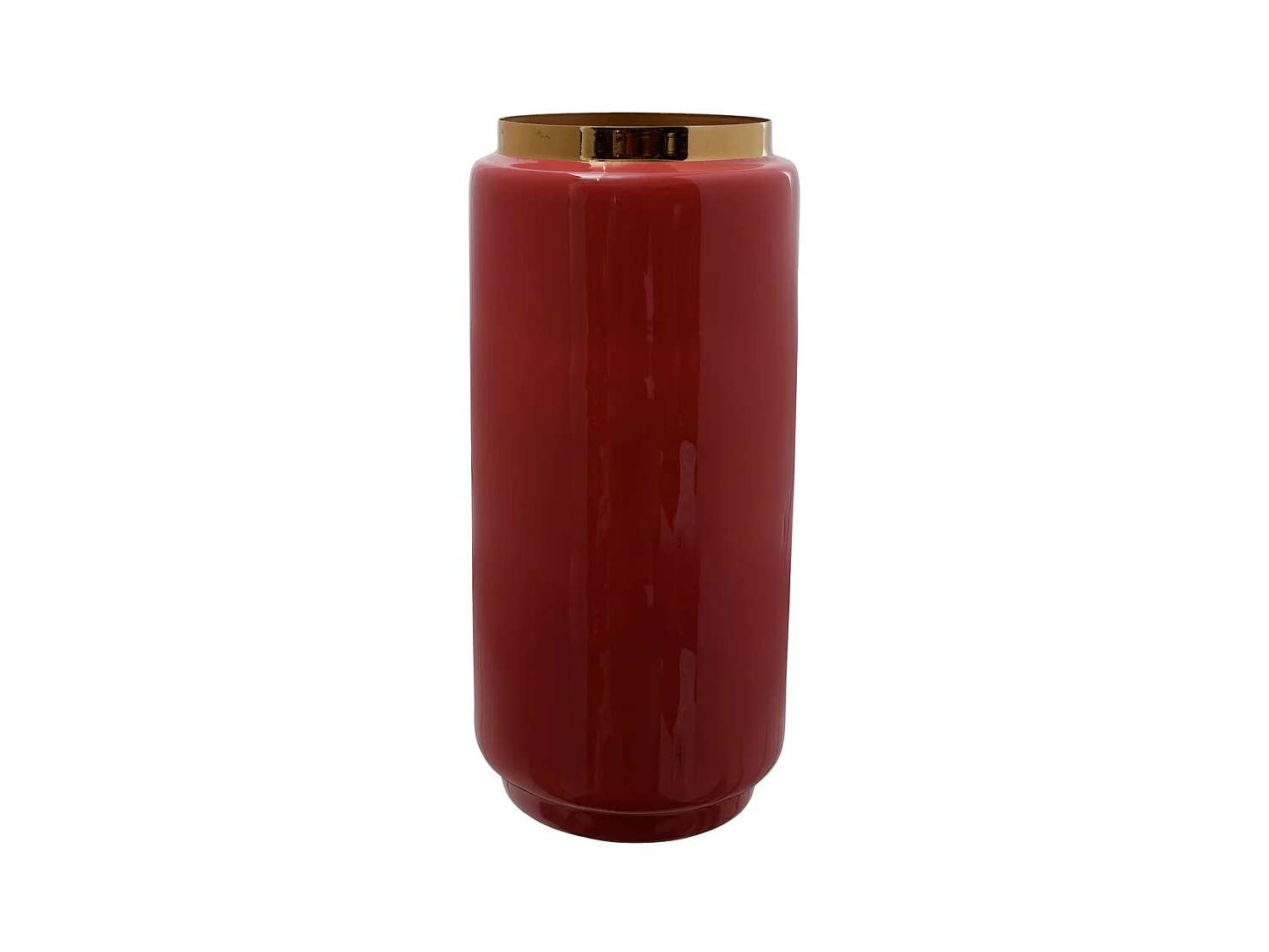 Vase Déco Rond "Uniqa" 30cm Corail & Or