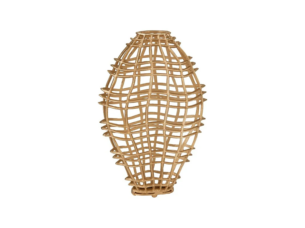 Jarrón decorativo de aluminio dorado 52x21.5x82 cm