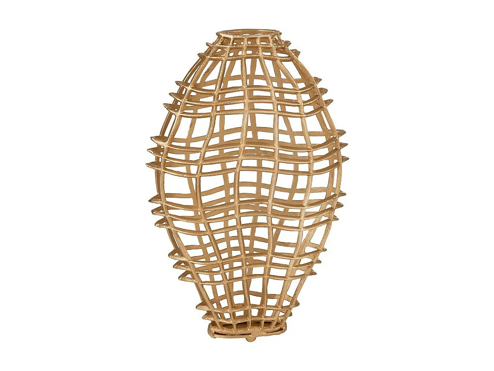 Jarrón decorativo de aluminio dorado 52x21.5x82 cm