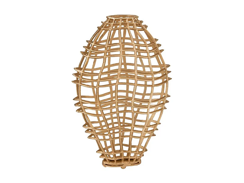 Vaso decorativo in alluminio dorato 52x21.5x82 cm