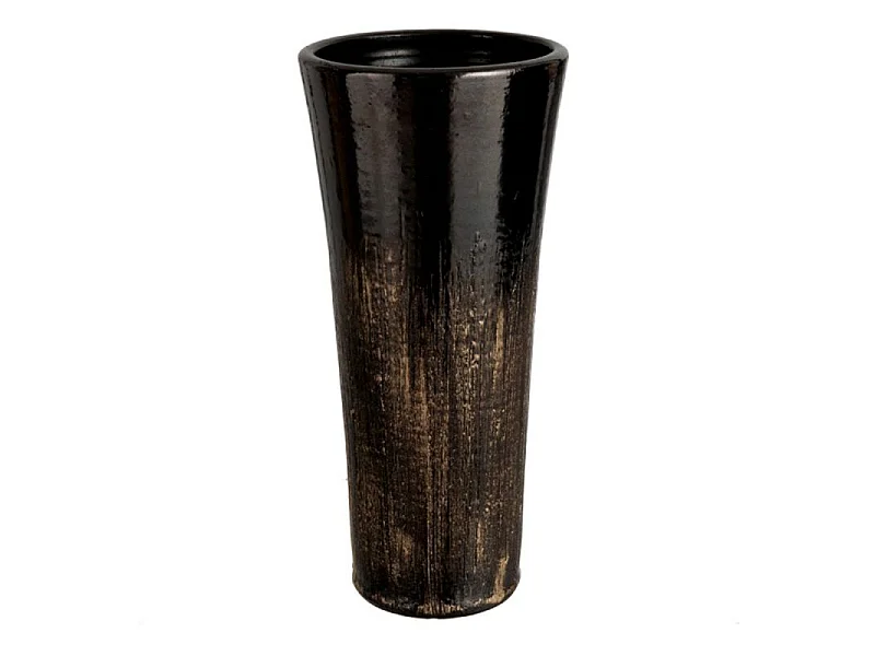 Vase Déco en Céramique "Taches" 39cm Noir