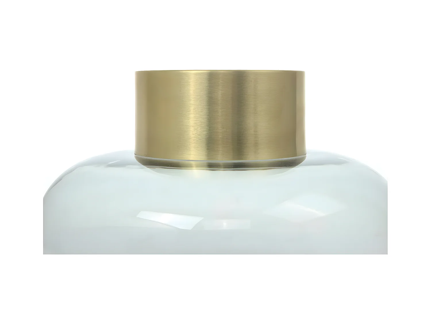 Vase Design en Verre "Saigon" 23cm Gris & Or