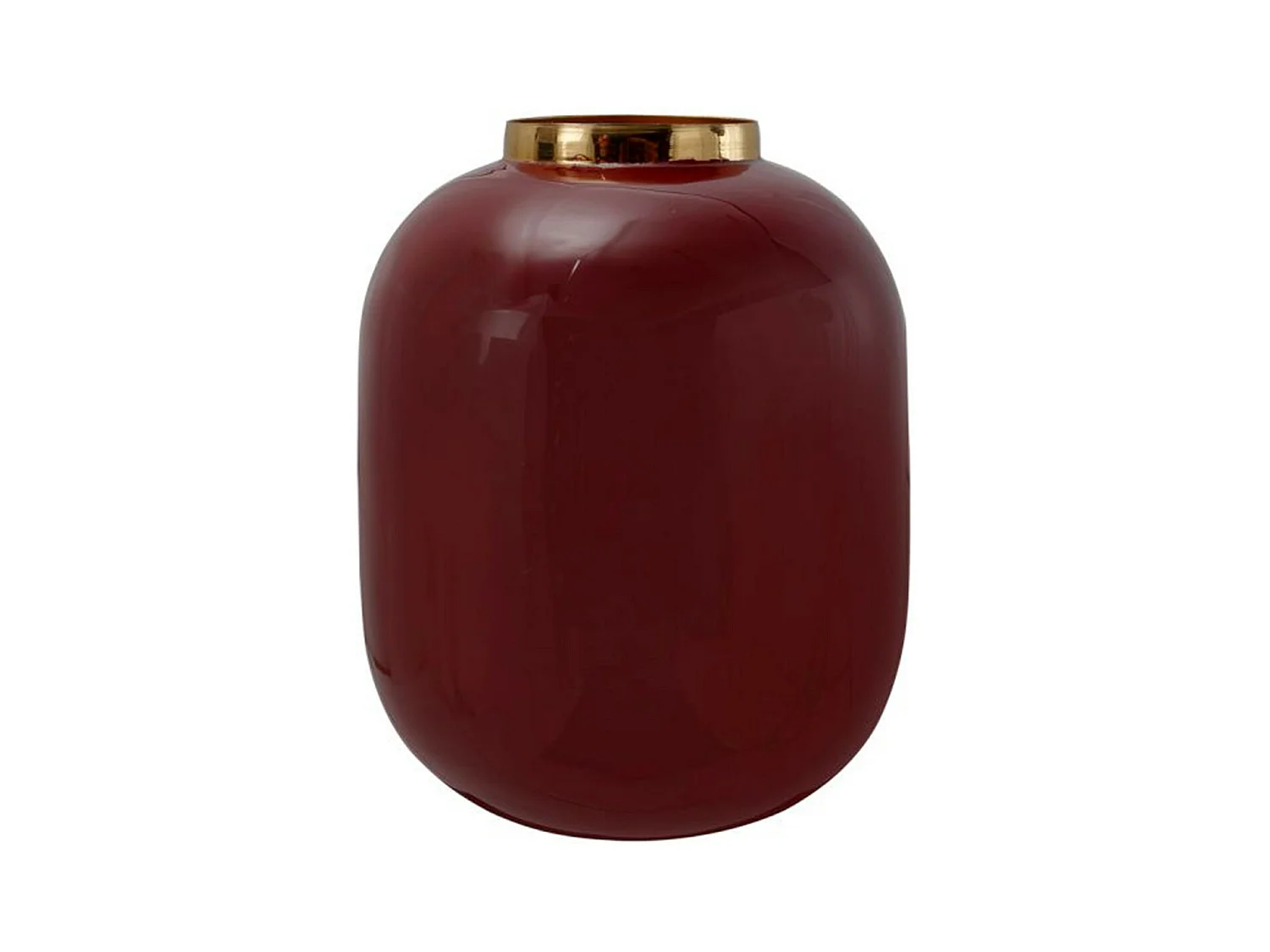 Vase Rond Déco "Nyvo" 20cm Prune & Or