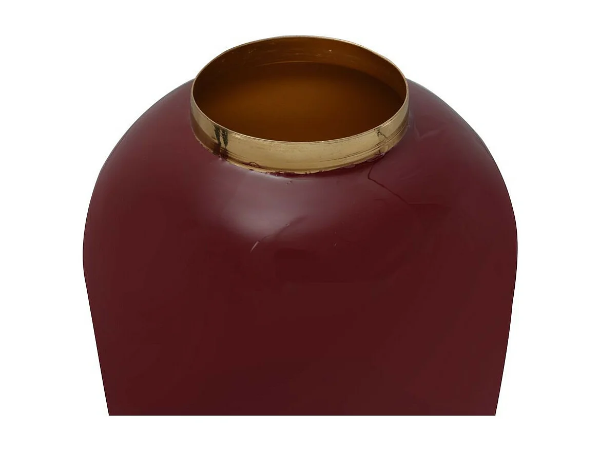 Vase Rond Déco "Nyvo" 20cm Prune & Or