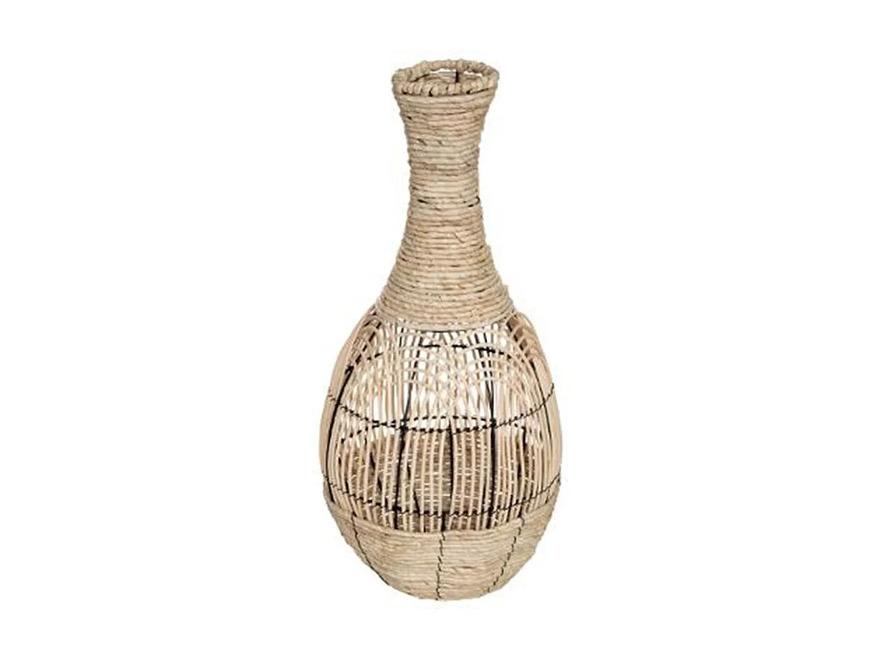 Vase Déco en Rotin "Idylle Folk" 63cm Naturel