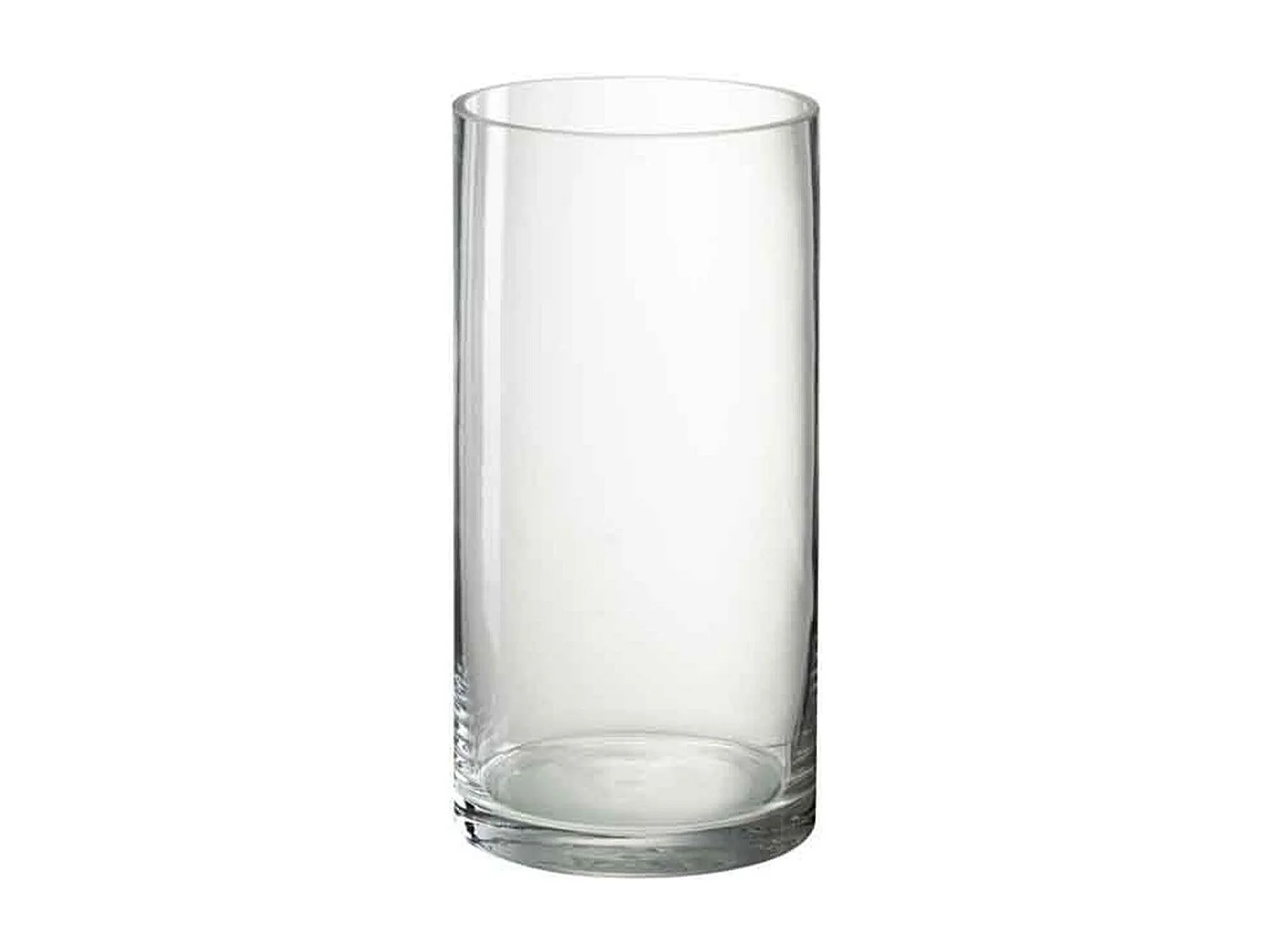 Vaso cilindrico in vetro trasparente 15x15x30 cm