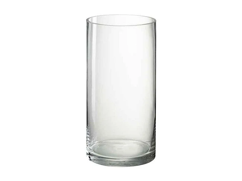 Vaso cilindrico in vetro trasparente 15x15x30 cm