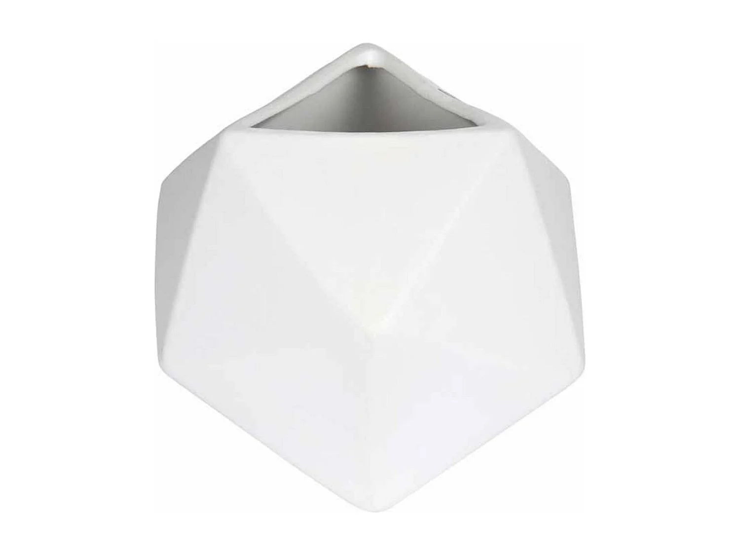 Vase Déco en Céramique "Geometrik" 15cm Blanc