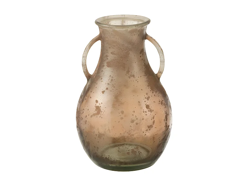 Vase Design en Verre "Puisa" 32cm Marron