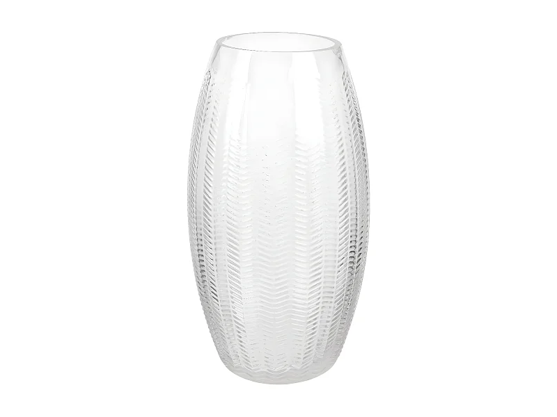 Vase Déco en Verre "Magnolia" 30cm Transparent