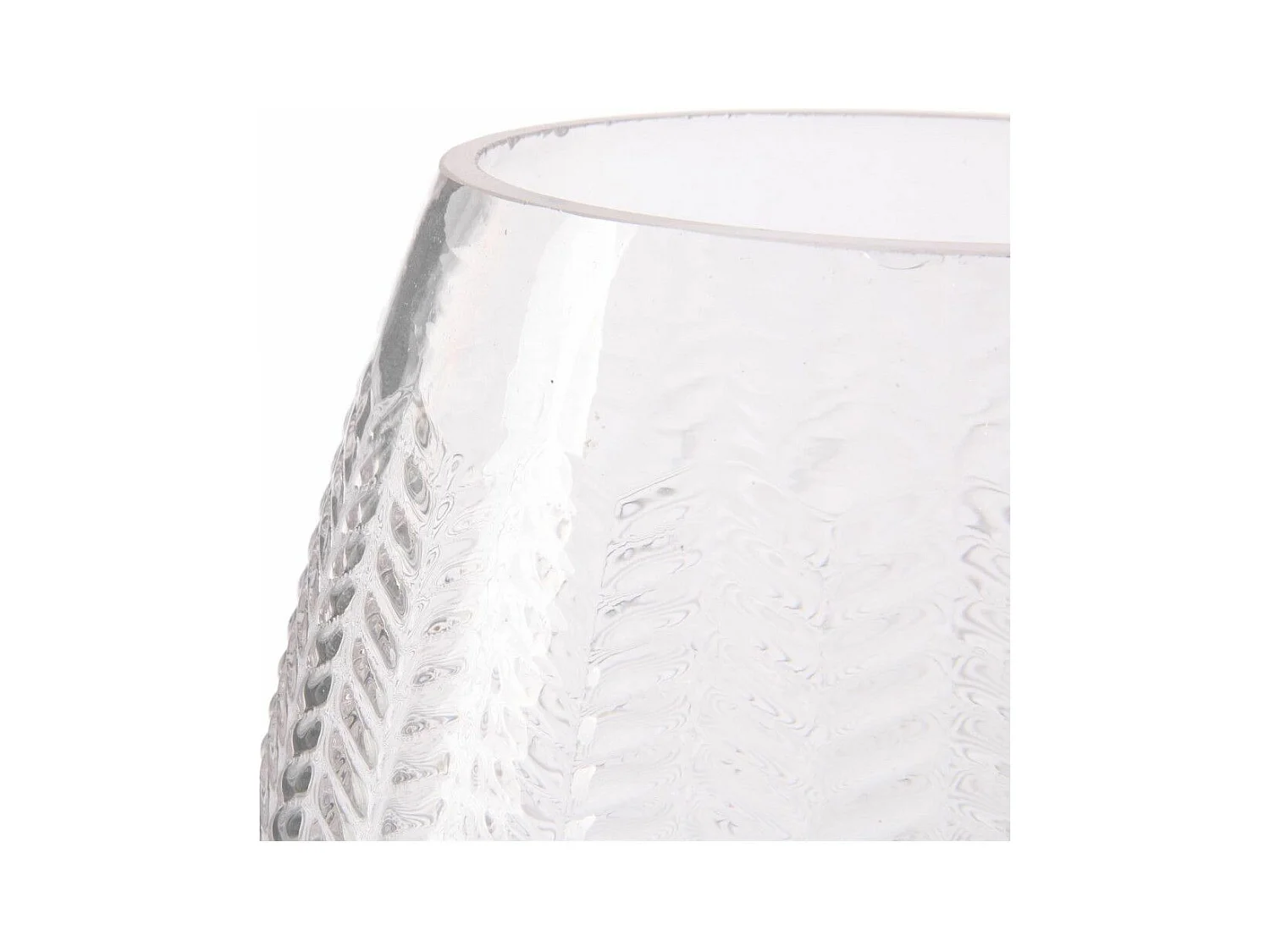 Vase Déco en Verre "Magnolia" 30cm Transparent