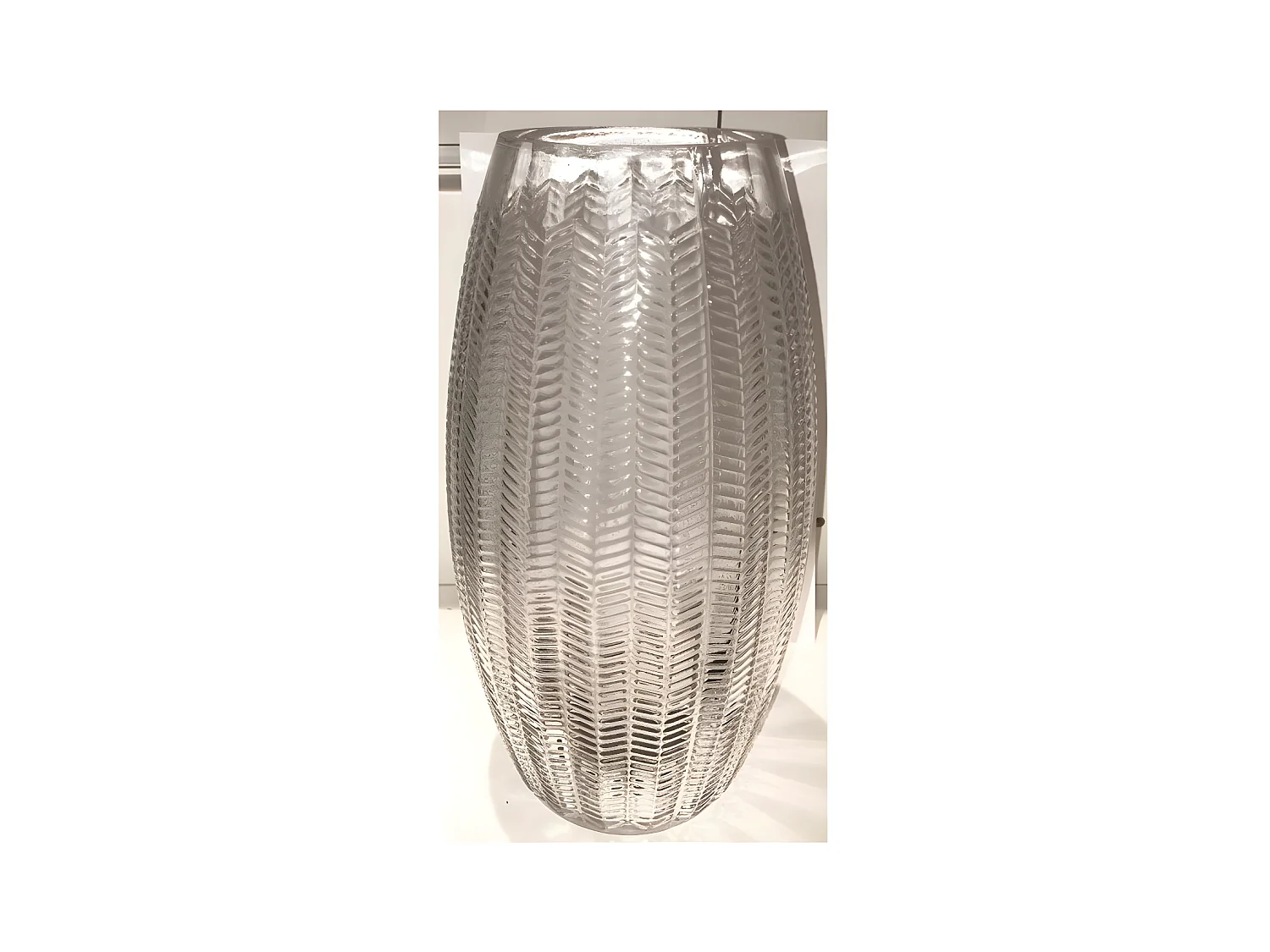 Vase Déco en Verre "Magnolia" 30cm Transparent