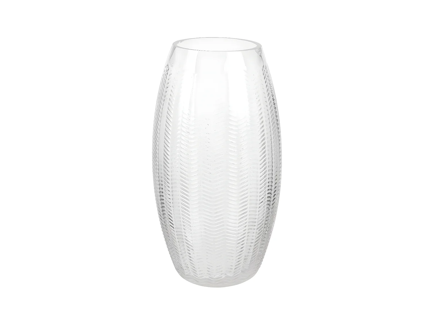 Vase Déco en Verre "Magnolia" 30cm Transparent