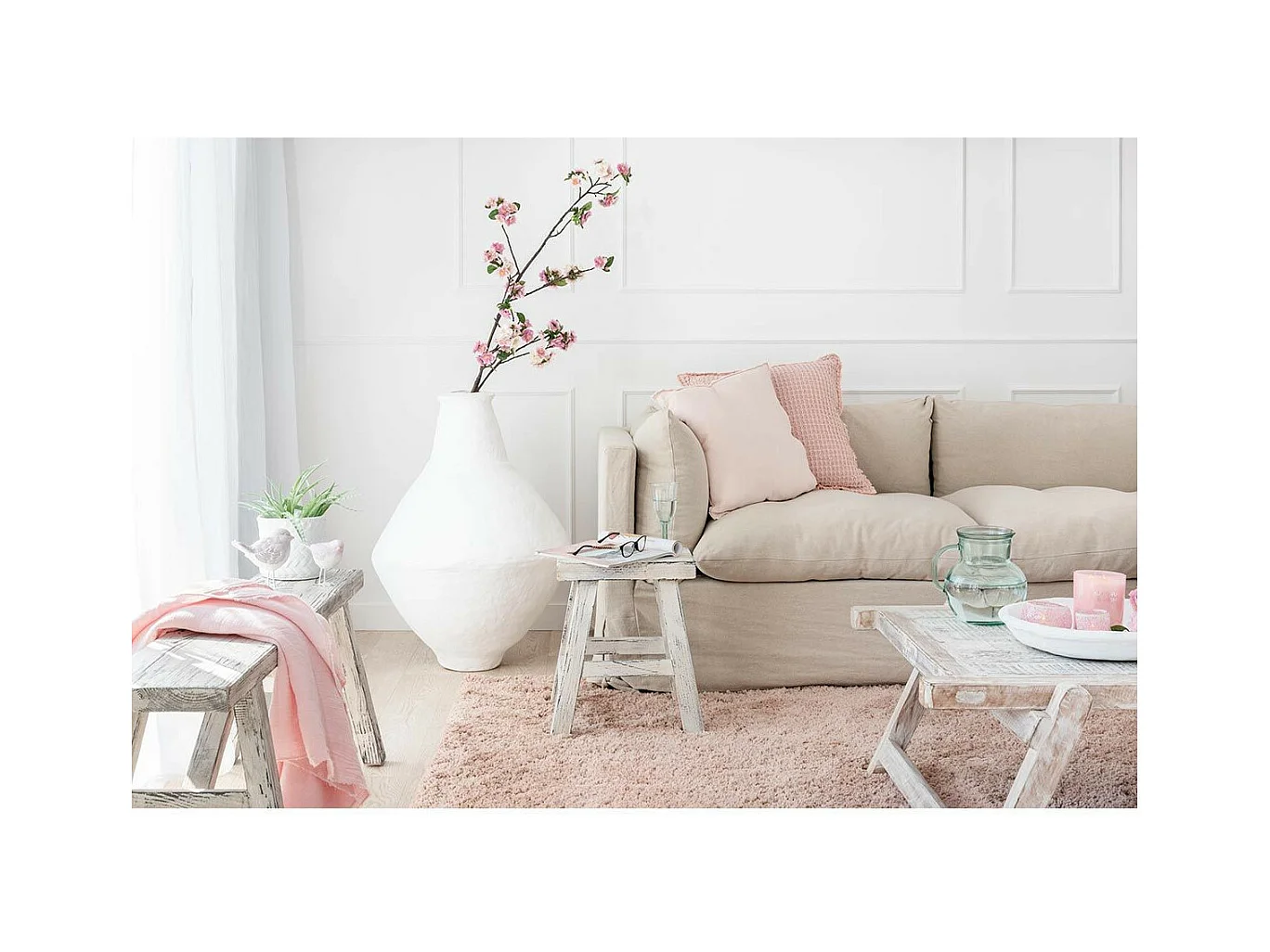 Vase Design "Chad" 90cm Blanc