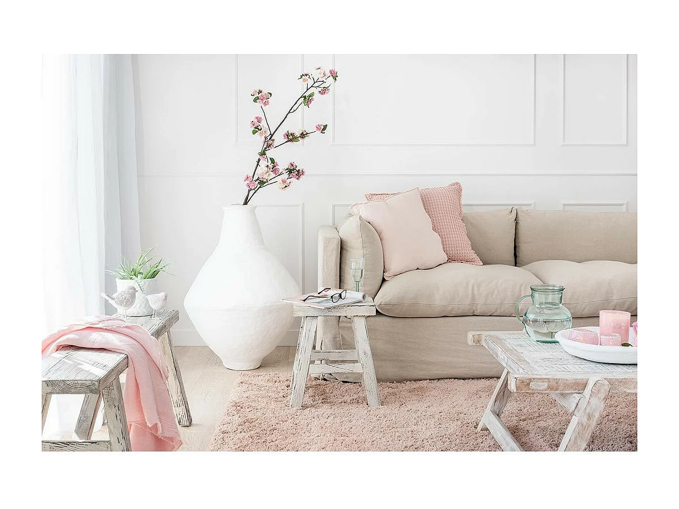 Vase Design "Chad" 90cm Blanc