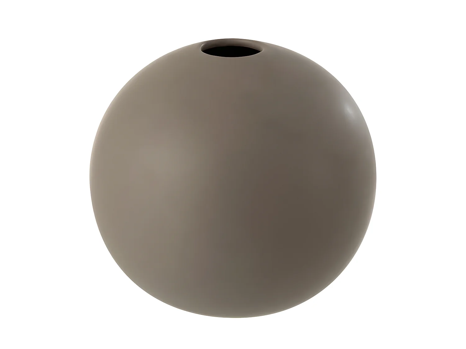 Vase Design "Boule Céramique" 18cm Gris Foncé