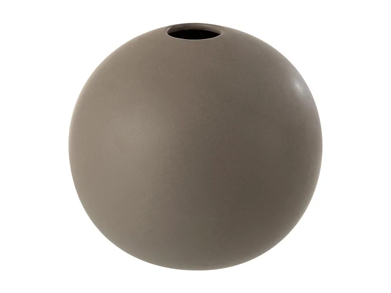 Vase Boule en Grès "Robby" 18cm Gris Foncé