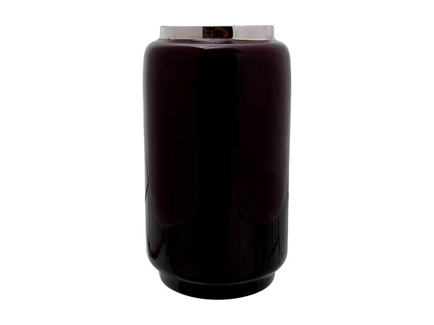 Vase Rond Design "Veronika" 24cm Violet & Argent