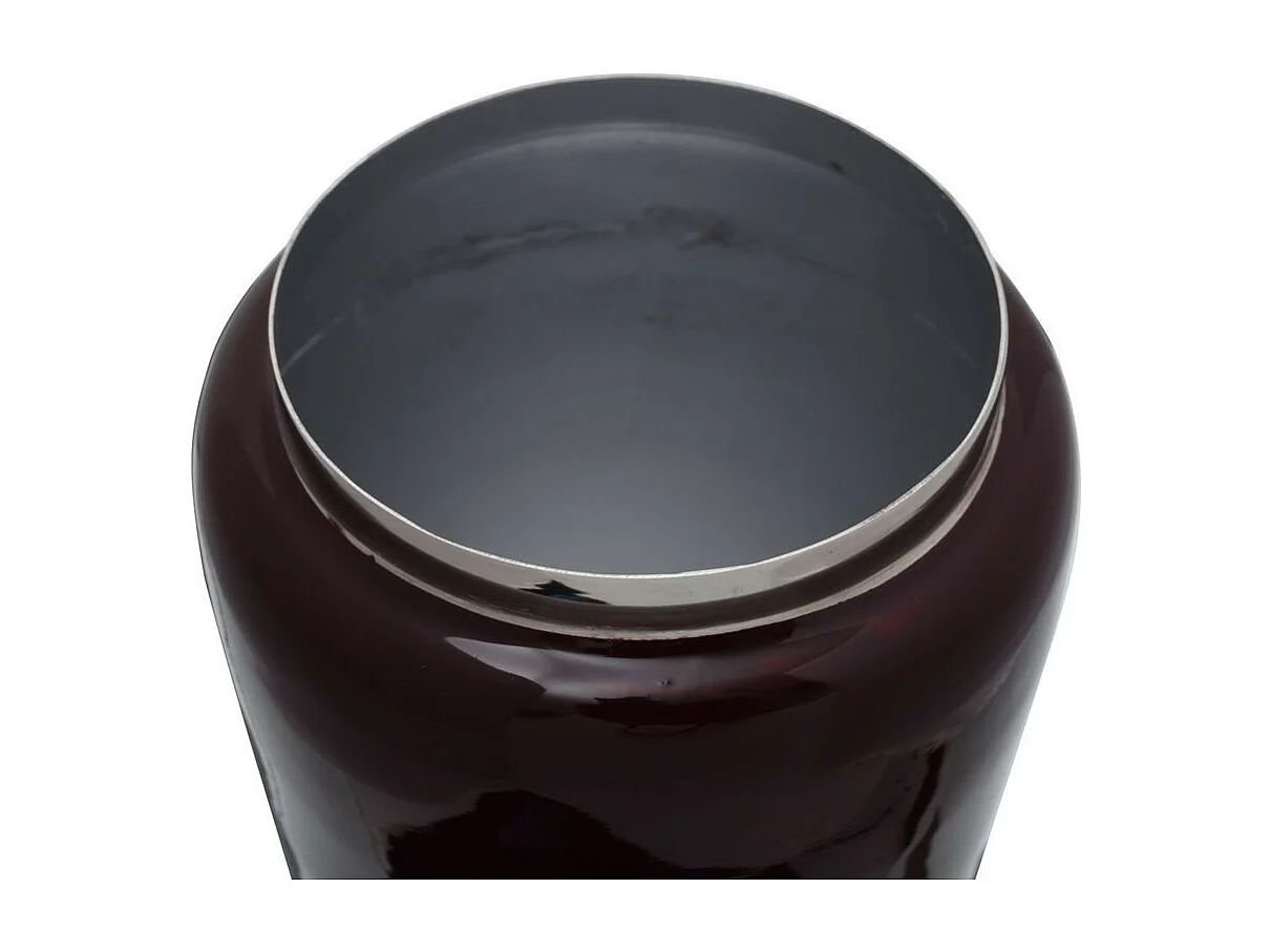 Vase Rond Design "Veronika" 24cm Violet & Argent