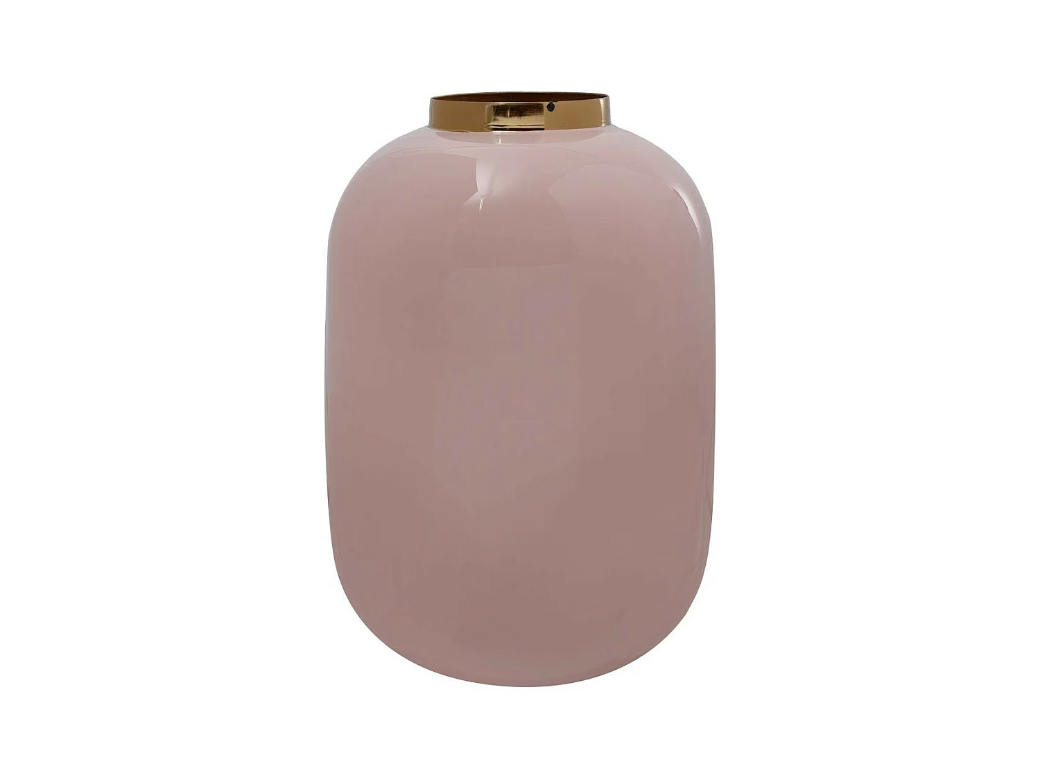 Vase Rond Déco "Polko" 25cm Rose & Or