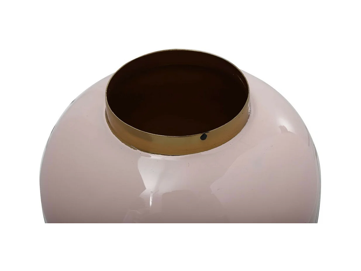 Vase Rond Déco "Polko" 25cm Rose & Or