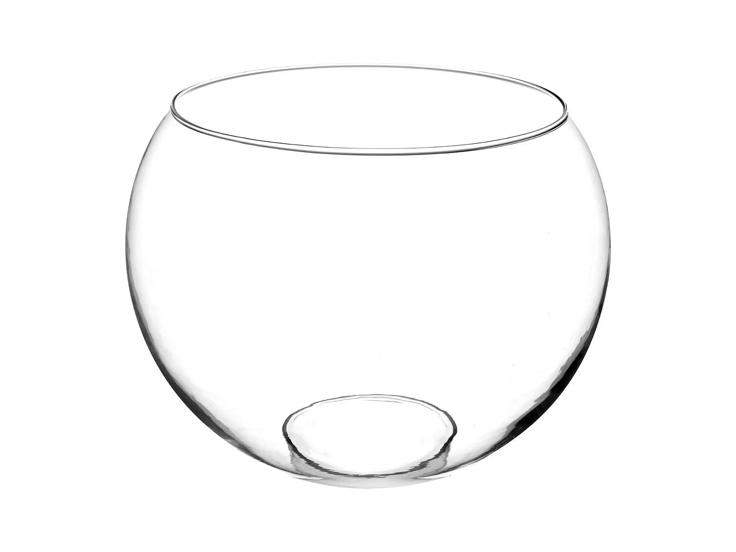 Vase en Verre "Boule" 30cm Transparent